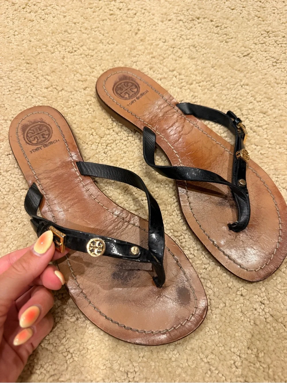 Tory Burch black flip-flops